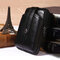Men Genuine Leather Retro Multifunction 6 Inch Phone Bag Crossbody Bag Waist Bag - Black1