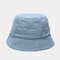 Unisex Denim Broken Holes Made-old Fashion Outdoor Sunshade Bucket Hat - #07