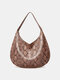 Women Large Capacity Snake Pattern Shoulder Bag Handbag Tote - Pink
