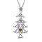 INALIS Necklace Women's Sweet Delicate Christmas Tree Colorful Zircon Necklace Gift - Platinum