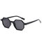 Womens Octagon Frame PC UV400 Sunglasses Exquisite Vogue Wild Modified Face Sunglasses - Black