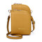 Women Multi-Slot Comestic Crossbody Bag Mini Phone Bag - Yellow