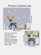 1PC Deer Snowflake Pattern Christmas Series PVC Printing Self-adhesive Home Decor For Bedroom Livingroom Wall Stickers - #01