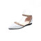 Women Pointed  Buckle Strap Sandals Flat  - White