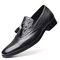 Men Brogue Tassel Dress Loafers Slip On Formal Shoes - Black
