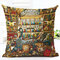 1 PC Retro Style Cats Linen Cotton Cushion Cover Home Sofa Art Decor Throw Pillow Cover Pillowcase - #9