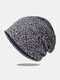 Women Cotton Leopard Jacquard Hot Drilling Breathable Casual Beanie Hat - Silver