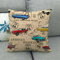 Vintage America 66 Road Pattern Linen Cushion Cover Home Sofa Soft Waist Throw Pillowcases Art Dec - #9