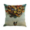1 PC Romantic Beautiful Throw Pillow Cover Butterflies Cotton Linen Cushion Cover Pillowcase - #1