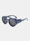 यूनिसेक्स पीसी फुल राउंड फ्रेम टीएसी लेंस पोलराइज्ड डबल-ब्रिज UV प्रोटेक्शन फैशन धूप का चश्मा - नीला