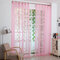 100 X 200cm Translucent Sheer Tulle Voile Organdy Curtain Door Window Vestibule Room Decor - Pink