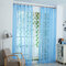 100 X 200cm Translucent Sheer Tulle Voile Organdy Curtain Door Window Vestibule Room Decor - Blue