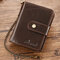 Men Genuine Leather RFID Anti Theft Chain 12 Card Slots Wallet Purse - Coffee