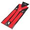 Men Women Fashion Clip-on Suspenders Elastic Y-Shape Adjustable Braces - Red