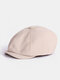 Unisex Solid British Style Retro Cowboy Hat Octagonal Hat Flat Hat - Beige