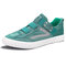 Men Cloth Breathable Slip Resiatant Soft Sole Low Top Casual Sneakers - Green