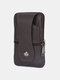 Durable Flap Magnetic Button Design Wearable Breathable Tasteless Belt Bag 6.5 Inch Phone Bag Wallet - Black