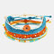 Bohemian Daisy Hand-woven Wax Line Multi-layer Bracelet Geometric Sunflower Pendant Bracelet - Colorful