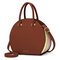 Women Expandable Handbag Canteen Shopping Crossbody Bag - Brown