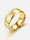 1 Pcs Retro Simple Roman Numeral Titanium Steel Couple Rings Men's Rings - Gold