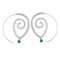 Exaggerated Spiral Drop Shape Big Circle Hoop Gold Silver Conch Earrings Gift for Her - Silver