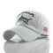 Baseball Cap Retro Sun Hat Shark Embroidery Hats - White