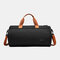 Separate Dry And Wet Gym Bag Woman Man Luggage Bag Travel Bag Portable Leisure Yoga Bag cylinder Bag - Black 2