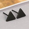 Trendy Concise Polka Dot Triangle Square Earrings Tricolor Geometric Hollow Punk Ear Earrings - 12