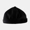 Men's Women's Plush Skull Caps Multi-color Hats Brimless Hat Warm Skull Caps - Black