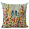 Flowers and Birds 45*45cm Cushion Cover Linen Throw Pillow Car Home Decoration Decorative Pillowcase - #8
