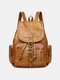 Vintage Multi-Carry Anti theft Multifunction Waterproof Casual Backpack - Brown