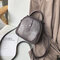 Women Crocodile Pattern Soft Round Crossbody Bag Vintage Handbag - Silver
