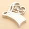 50Pcs LOVE Shape Wedding Name Place Cards  Wine Glass Laser Cut Pearlescent Card Party Accessories - Beige