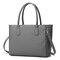 QUEENIE Women Casual Shopping Multifunction Handbag Solid Shoulder Bag - Dark Gray