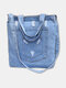 JOSEKO Women's Cotton Vintage Denim Distressed Shoulder Crossbody Bag - #08