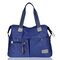 Women Nylon Multi-Pocket Casual Durable Waterproof Handbags Crossbody Bags - Blue