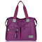 Women Nylon Multi-Pocket Casual Durable Waterproof Handbags Crossbody Bags - Purple