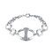 INALIS Simple Bracelet Hollow Oval Rhinestone Women Bracelet - Silver
