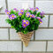 フラワーバイオレットの壁アイビーフラワーハンギングバスケット造花の装飾オーキッドシルクフラワーつる - ＃6