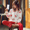 Pajamas Long-sleeved Cotton Thin Section Sweet Strawberry Two-piece Suit - 19401