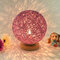Rattan Ball Night Light Table Bedside Lamp Bedroom Home Decor Valentine Gift - Purple