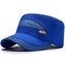 Unisex Summer Mesh Adjustable Flat Hat Outdoor Casual Sports Breathable Visor Cap - Blue