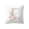 Простые наволочки в скандинавском стиле Розовый с алфавитом ABC Шаблон, наволочки для домашнего дивана, креативные художественные наволочки - #5