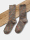 5 paires de chaussettes de chaleur vintage en jacquard à fil épais en acrylique pour femmes - gris
