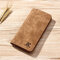 Vertical PU Leather Wallet 13 Card Slots Card Holder Casual Bill Holder For Men - Coffee