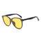 Men Womens Square Vogue Polarized Sunglasses Yellow Night Vision Goggles PC Outdoor Sunglasses - Yellow
