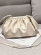 Women Solid Pouch Crossbody Bag - White