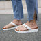 Mujer Plus Tamaño Summer Comfort Chanclas transpirables Casual zapatillas - Blanco