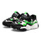 HOBIBEAR Boys Colorblock Microfiber Leather Warm Casual Chunky Sneakers - Black Green