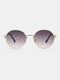 JASSY Unisex Casual Metal Small Frame Gradient Temperament Ultraviolet Round Sunglasses - #01